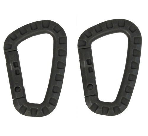 MFH MFH - Carabiner  -  Plastic  -  Gebladerte  -  D 7 mm x 8  -  5 cm  -  2-pack