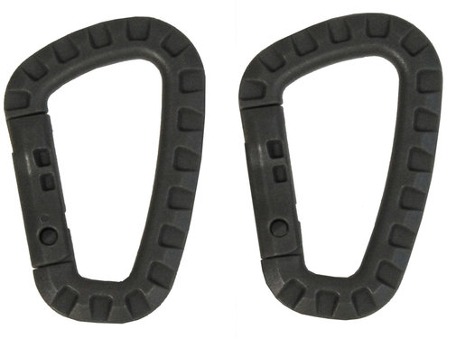 MFH MFH - Carabiner  -  Plastic  -  Gebladerte  -  D 7 mm x 8  -  5 cm  -  2-pack