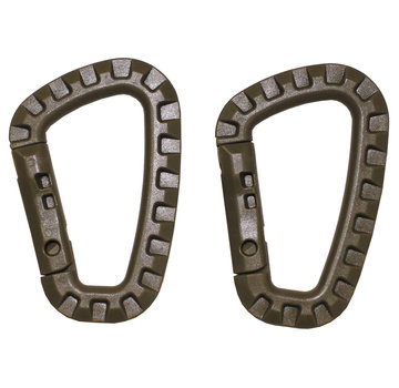 MFH MFH - Carabiner  -  Plastic  -  coyote tan  -  D 7 mm x 8  -  5 cm  -  2-pack