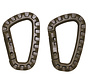 MFH - Carabiner  -  Plastic  -  coyote tan  -  D 7 mm x 8  -  5 cm  -  2-pack