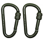 MFH - Carabiner  -  schroefslot  -  D 8 mm x 8 cm  -  2-pack  -  OD groen