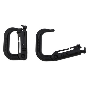 MFH MFH - Carabiner - Plastic - "MOLLE" - Zwarte - 2-pack