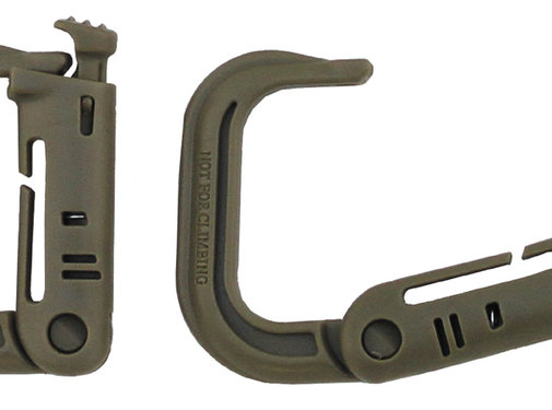 MFH MFH - Carabiner  -  Plastic  -  "MOLLE"  -  coyote tan  -  2-pack