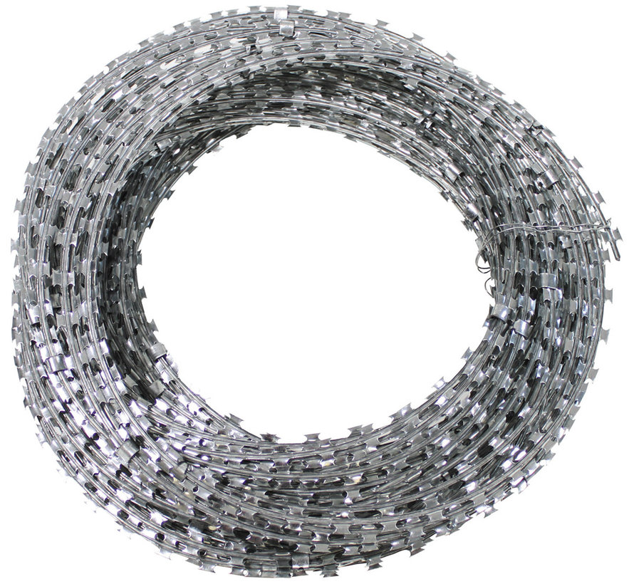 Max Fuchs - fil de fer barbelé -  métal -  50 m -  diamètre rouleau 30 cm