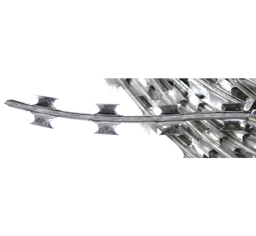 Max Fuchs - fil de fer barbelé -  métal -  50 m -  diamètre rouleau 30 cm