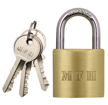MFH MFH - Vorhängeschloss -  Metall -  mit -  3 Schlüssel -  ca. 4 - 5 x 2 - 5 cm