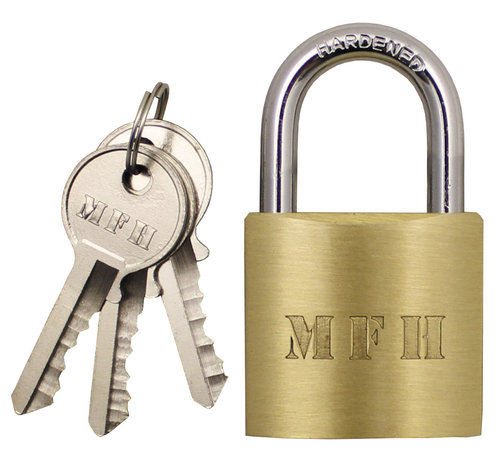 MFH MFH - Hangslot  -  Met 3 sleutels  -  ca. 6 x 4 cm
