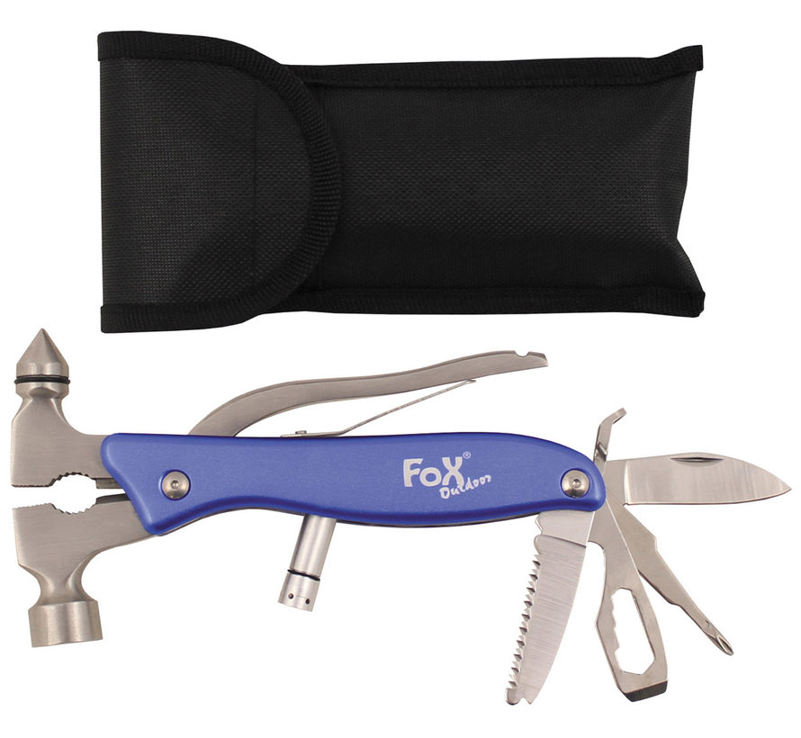 Fox Outdoor - Pocket Tool  -  "Worker"  -  Blauwe  -  Metalen