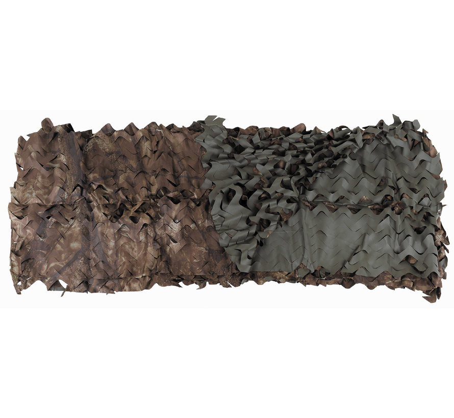 MFH - Camo Net  -  2 x 3 m  -  Omkeerbare  -  jager bruin / OD groen