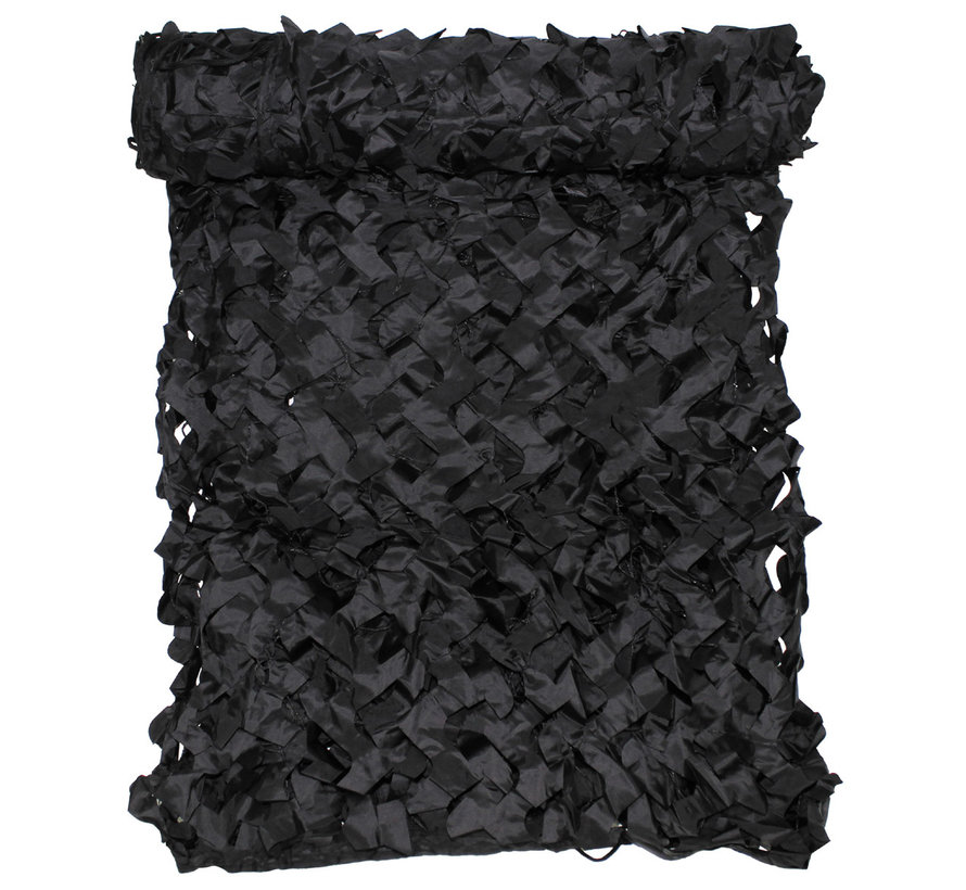 MFH - filet camouflage -  2x3m -  "Basic" -  noir -  avec sac de PVC