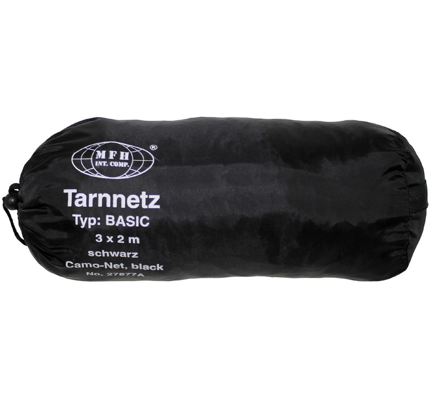 MFH - Tarnnetz -  2 x 3 m -  "Basic" -  schwarz