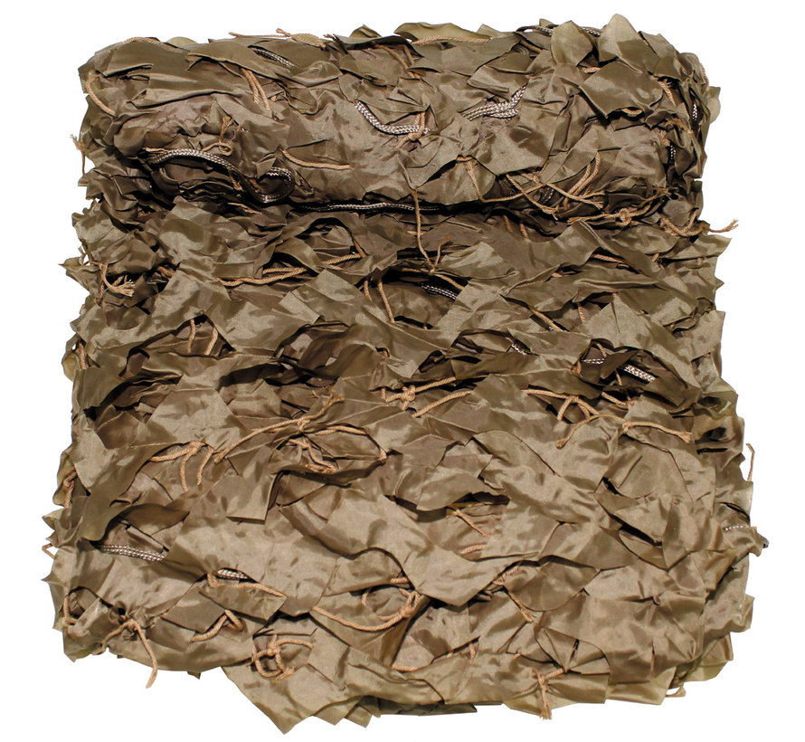 MFH - filet camouflage -  2x3m -  "Basic" -  kaki -  avec sac de PVC