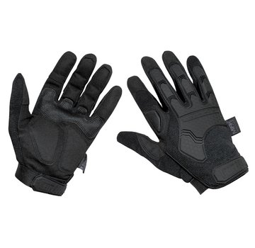 MFH | Mission For High Defence Gants tactiques noirs « Attack » avec bracelet réglable par Velcro.