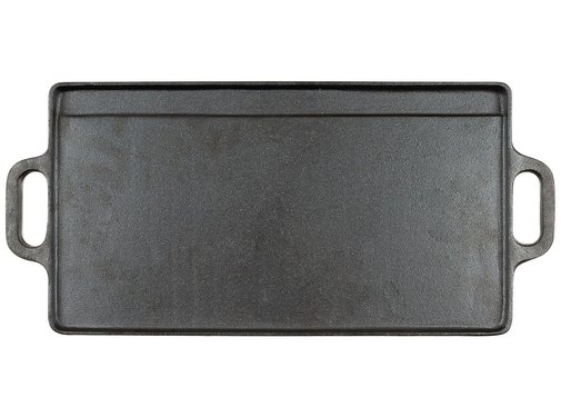 Fox Outdoor Fox Outdoor - Grillplatte - Gusseisen - - 2 Griffe - ca. 50 x 23 x 1 - 5 cm