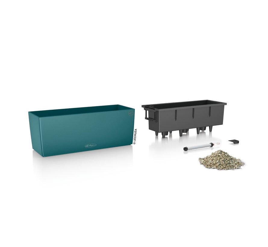 Lechuza - plantenbak BALCONERA COLOR 50  petrol blauw  ALL-IN-ONE set