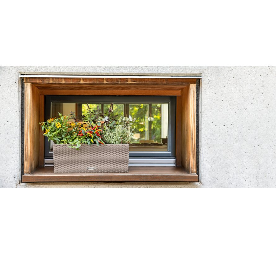 Lechuza - Pflanzgefäß BALCONERA COTTAGE 50 sand brown ALL-IN-ONE Set