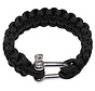 MFH - bracelet  -  "Parachute Cord"  -  Noir  -  Largeur approximative 2  -  3 cm