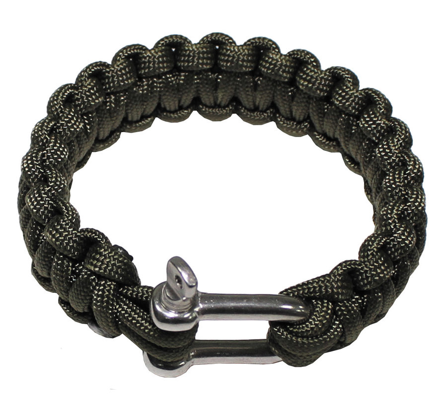 MFH - Armband  -  "Parachute Cord"  -  Olive  -  Breedte ca. 2  -  3 cm