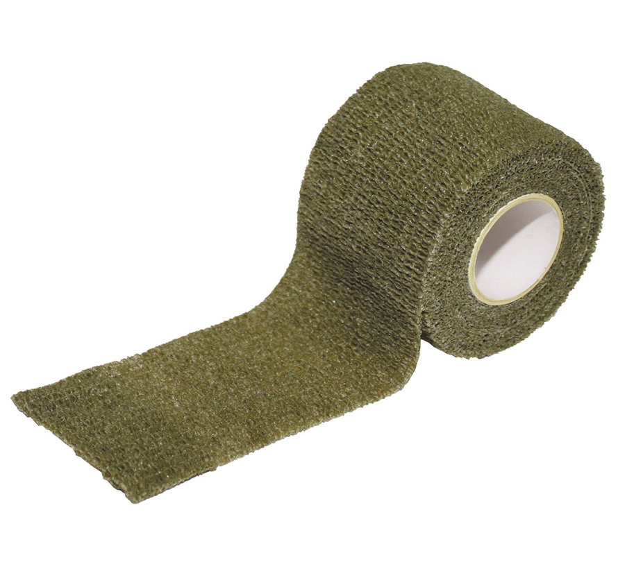 MFH - Camo-tape  -  Zelfklevende  -  ca. 5 cm x 4  -  5 m  -  Legergroen