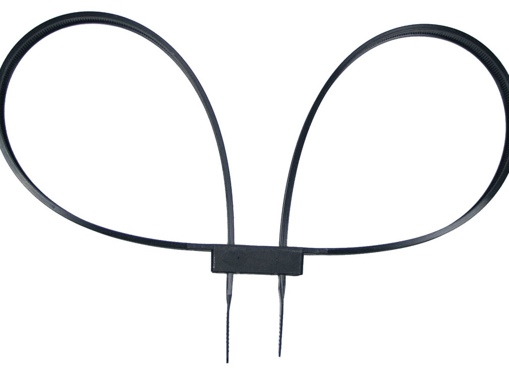 MFH MFH - Menottes plastiques -  noir -  80 x 1 - 27 cm -  10pcs/paquet