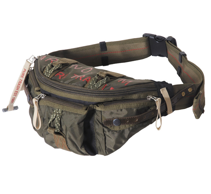 Pure Trash - Hüfttasche - "PT" - oliv