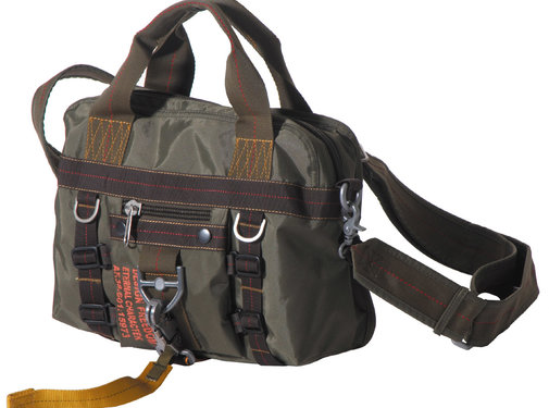 Pure Trash Pure Trash - Handtas - "PT" - Kleine - Carabiner - OD groen