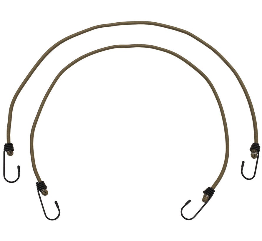 MFH - Expander -  75 cm -  mit Haken -  6 mm -  coyote tan -  2er Pack
