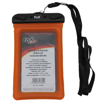 Fox Outdoor Fox Outdoor - Smartphone Tas - Waterdicht - Transparante - Oranje