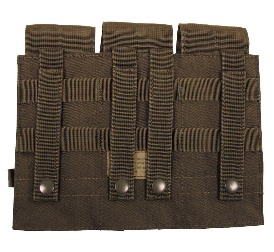 MFH - porte chargeur -  triple -  "Molle" -  olive