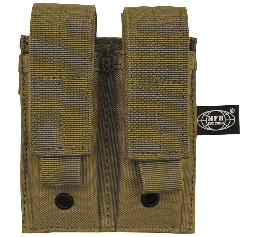 MFH - Magazintasche -  2-fach -  klein -  "MOLLE" -  coyote tan