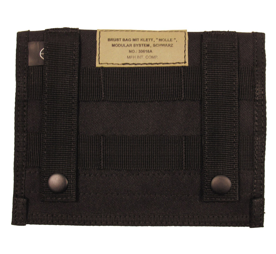 MFH - Poche poitrine -  velcro -   "MOLLE" -  syst. mod. -  noir