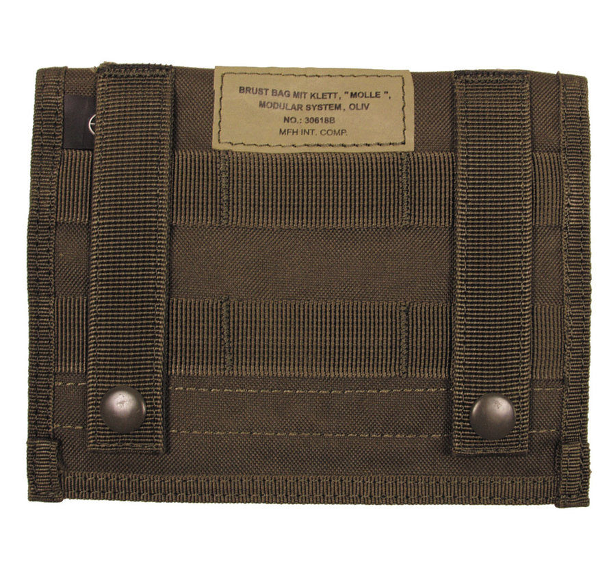 MFH - Poche poitrine -  velcro -  "MOLLE" -  syst. mod. -  kaki