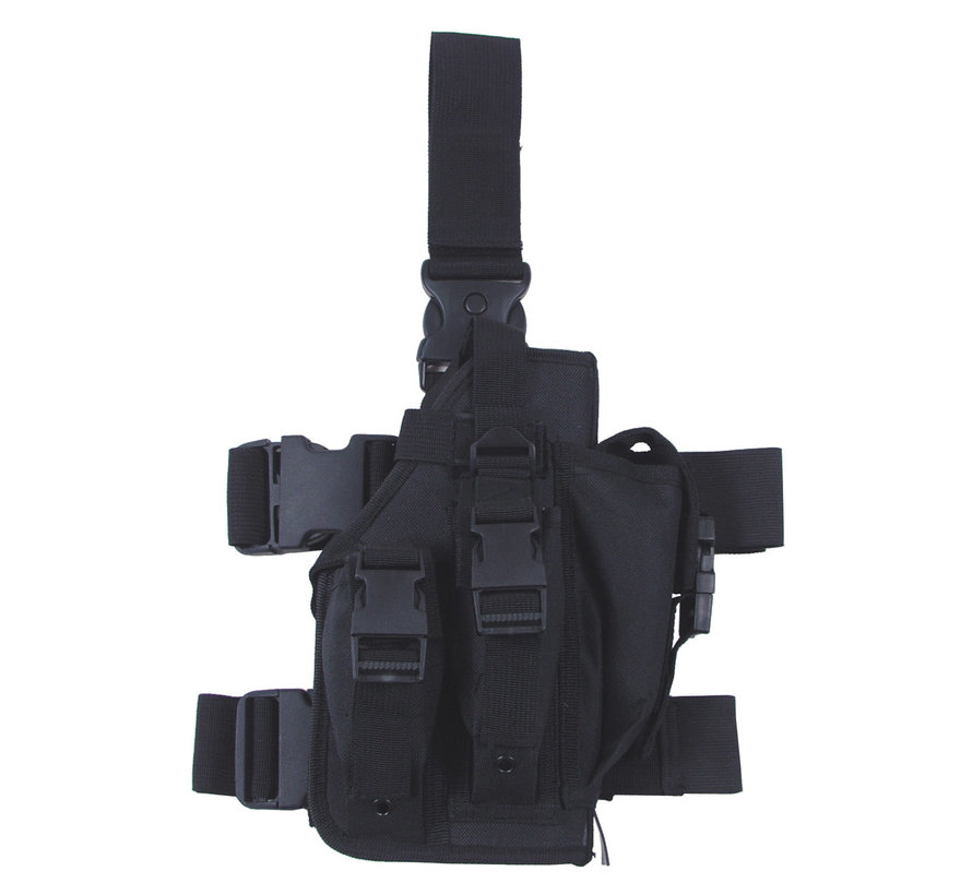 MFH - Holster -  noir -  fix. ceinture et cuisse -  droit