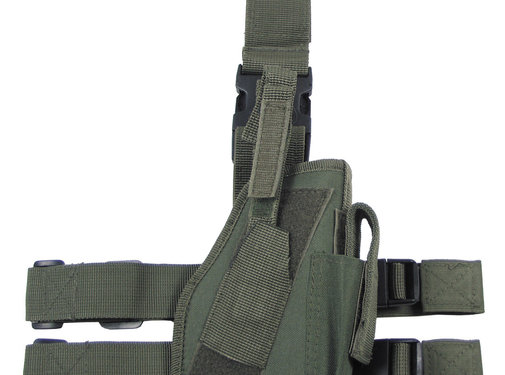 MFH MFH - Holster -  kaki -  fix. cuisse et ceinture -  droit