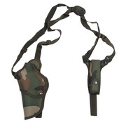 MFH MFH - Holster d'épaule - gauche - woodland - avec porte-chargeur