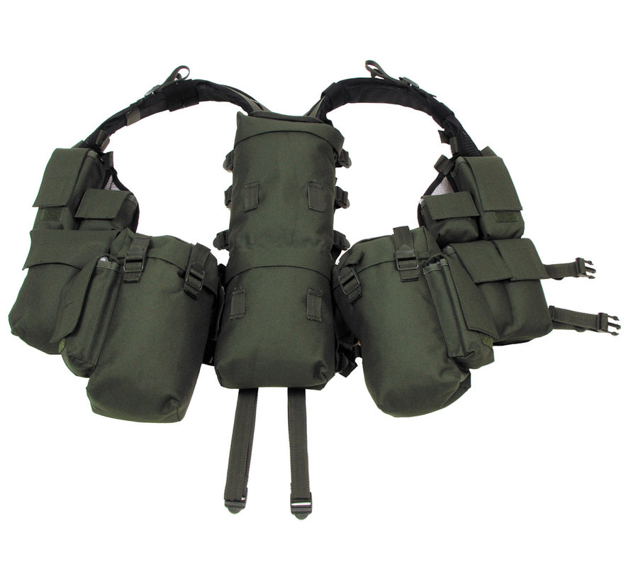 MFH - Tactisch Vest  -  verschillende zakken  -  OD groen