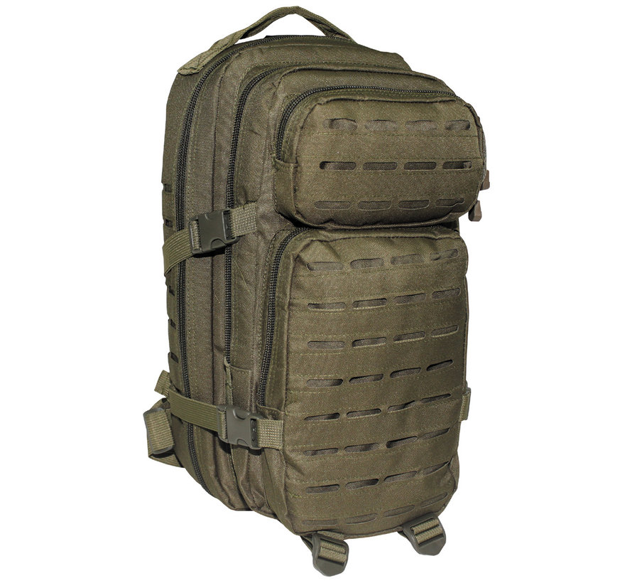 MFH High Defence - US Rucksack -  Assault I -  "Laser" -  oliv