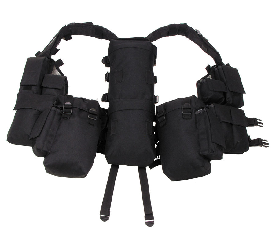 Tactical vest met diverse zakken zwart