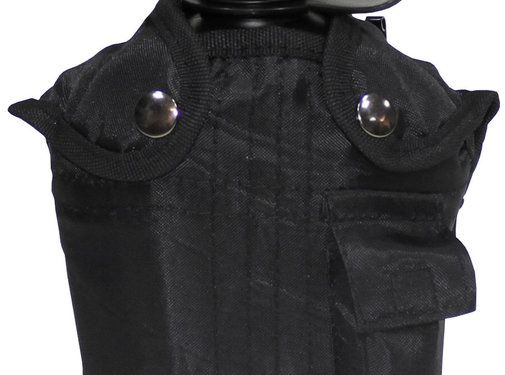 MFH MFH - US Plastikfeldflasche - 1 l - Hülle - schwarz - BPA-frei