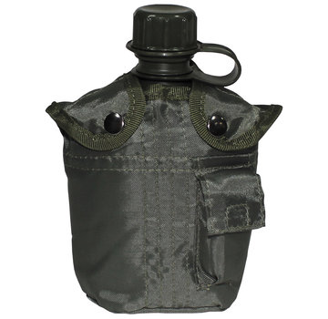MFH MFH - US Plastikfeldflasche -  1 l -  Hülle -  oliv -  BPA-frei
