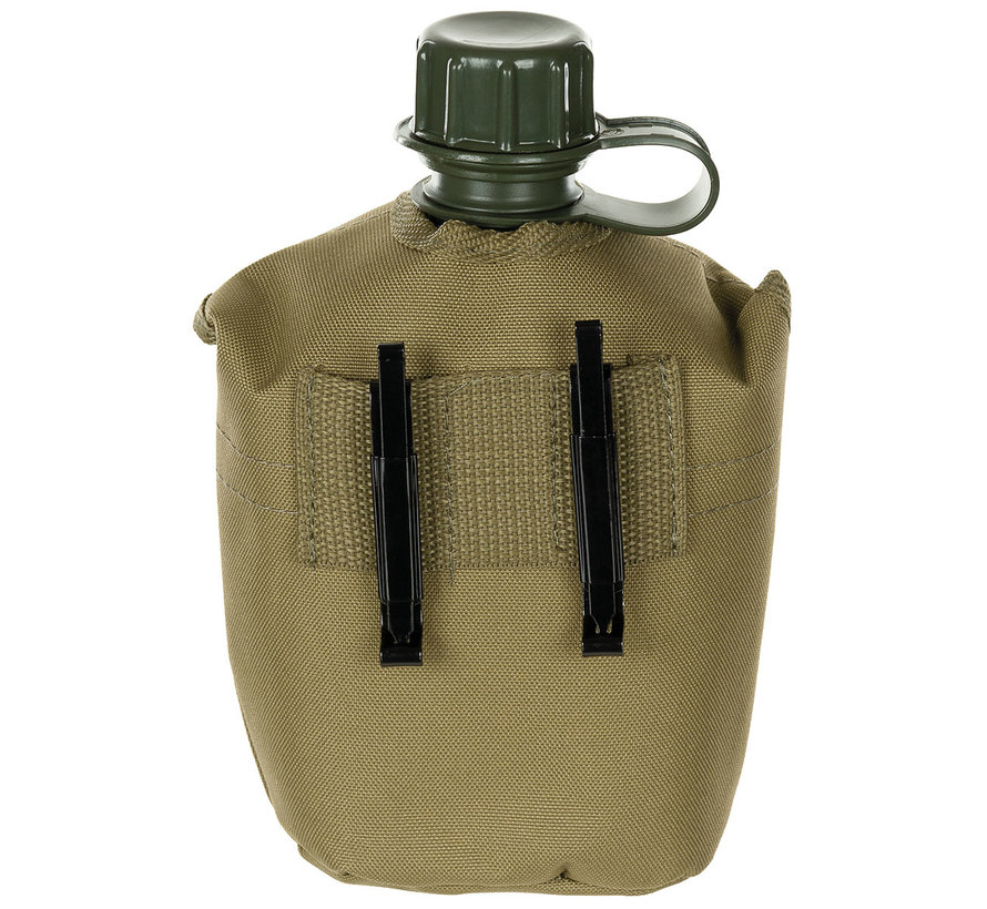 MFH - US Plastikfeldflasche -  1 l -  Hülle -  coyote tan -  BPA-frei