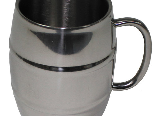 MFH MFH - Roestvrij dubbelwandige stalen mok van  450 ml type "Barrel"