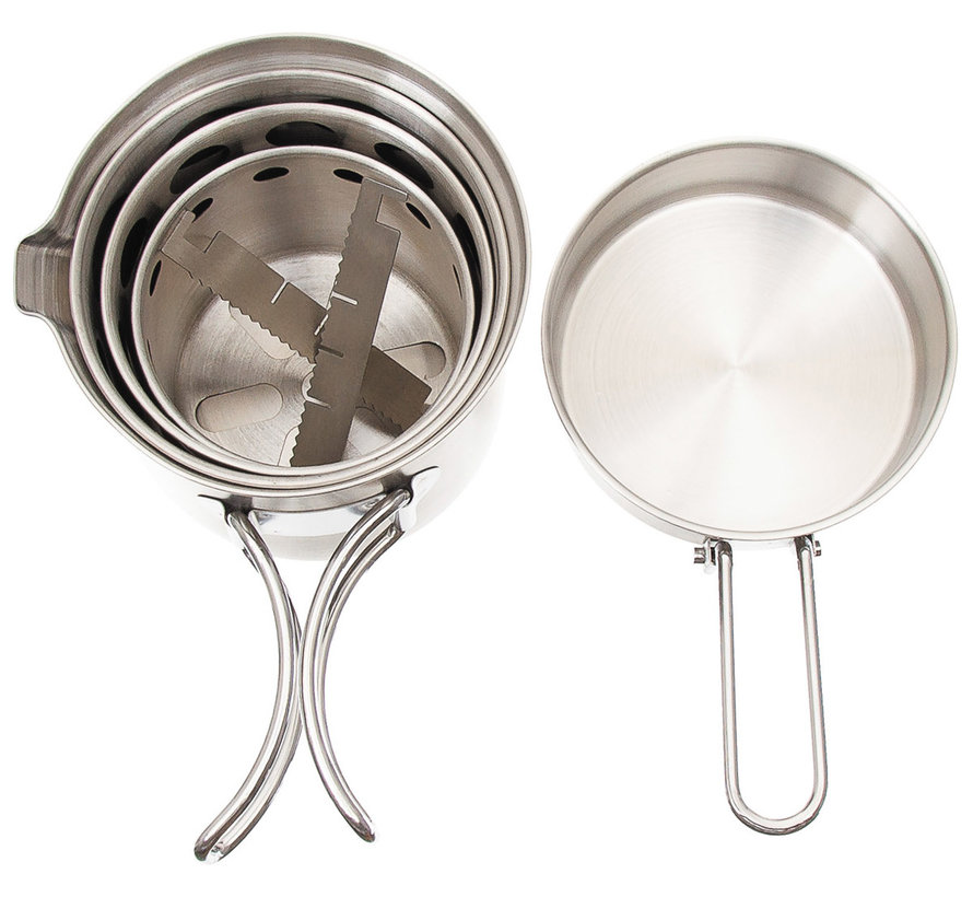 Fox Outdoor - Popote "Travel" -  Inox