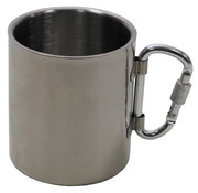 Fox Outdoor Fox Outdoor - Tasse -  Edelstahl -  Karabiner -  doppelwandig -  ca. 300 ml