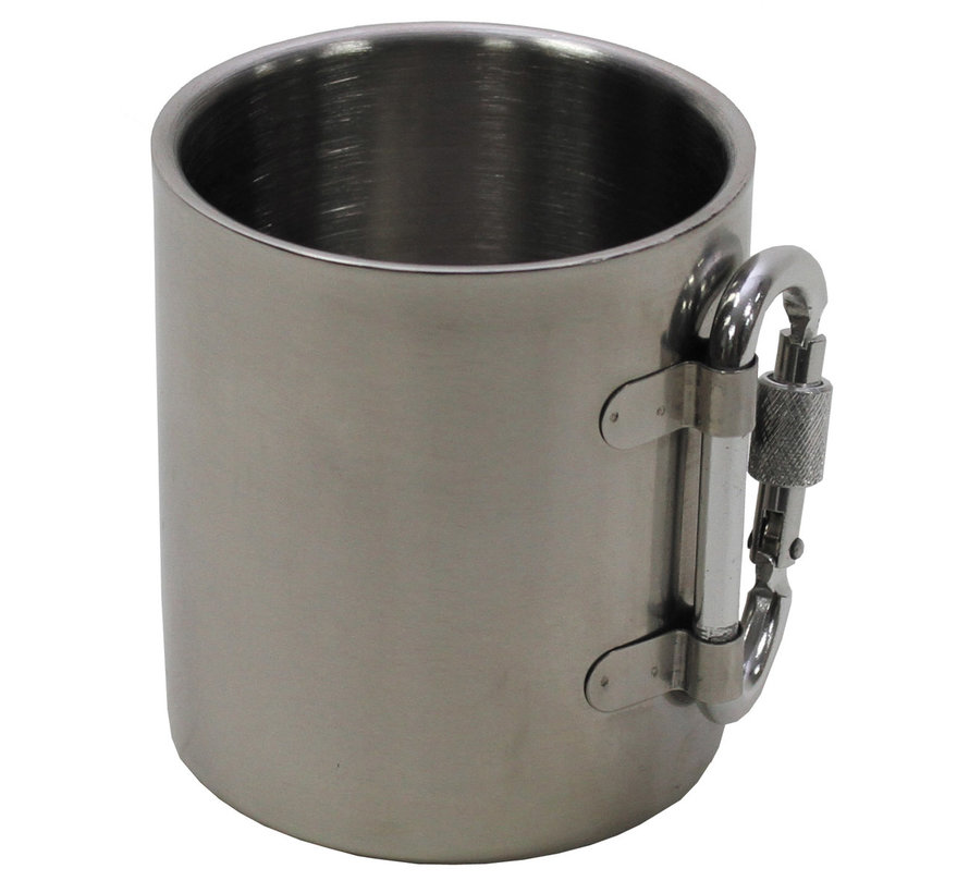 Fox Outdoor - Tasse -  Inox -  mousqueton -   à double paroi -  300 ml