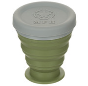 MFH MFH - Gobelet pliable -  avec couvercle -   Silicone -  vert OD -  200 ml