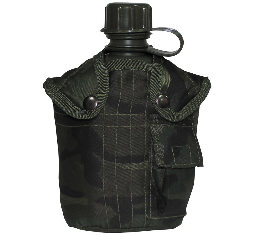 US Army kunststof veldfles, 1 liter, hoes, woodland, BPA-vrij