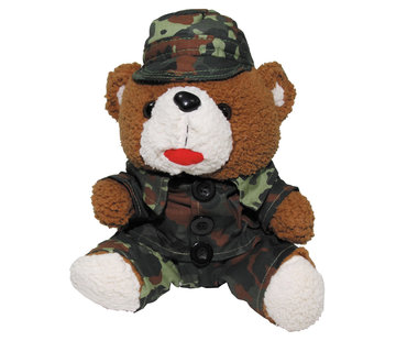 MFH MFH - Teddybeer  -  met pak en hoed  -  BW camo  -  ca. 28 cm