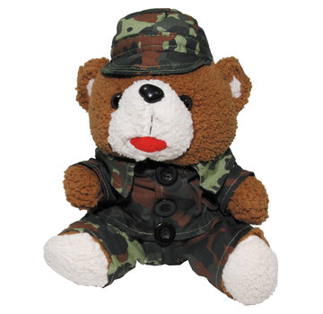 MFH MFH - Teddybeer  -  met pak en hoed  -  BW camo  -  ca. 28 cm