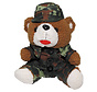 MFH - Ours en Peluche -  avec costume et casquette -  BW camo -  ca. 28 cm